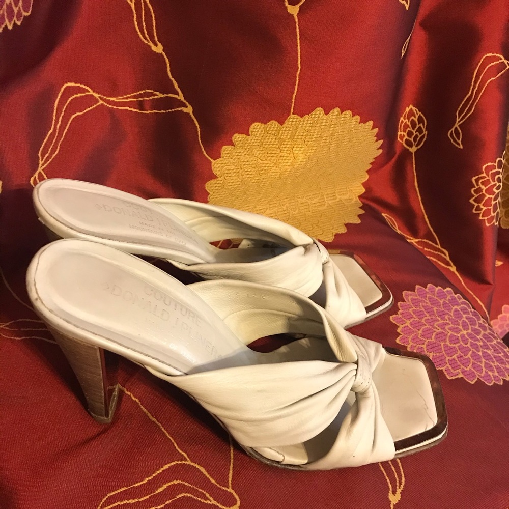 Donald J. Pliner Couture Square Toe Leather Mule